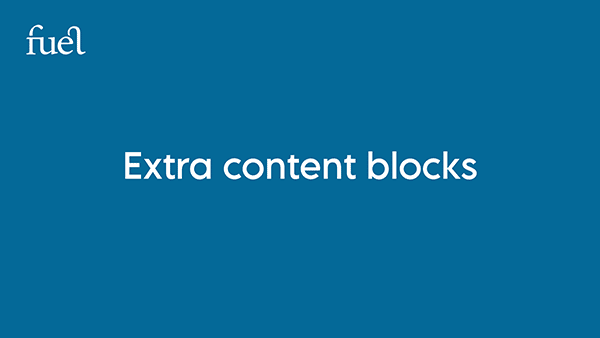 Extra Content Blocks