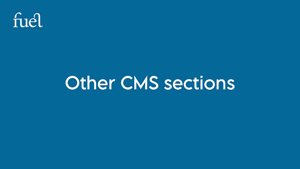 Other CMS Sections
